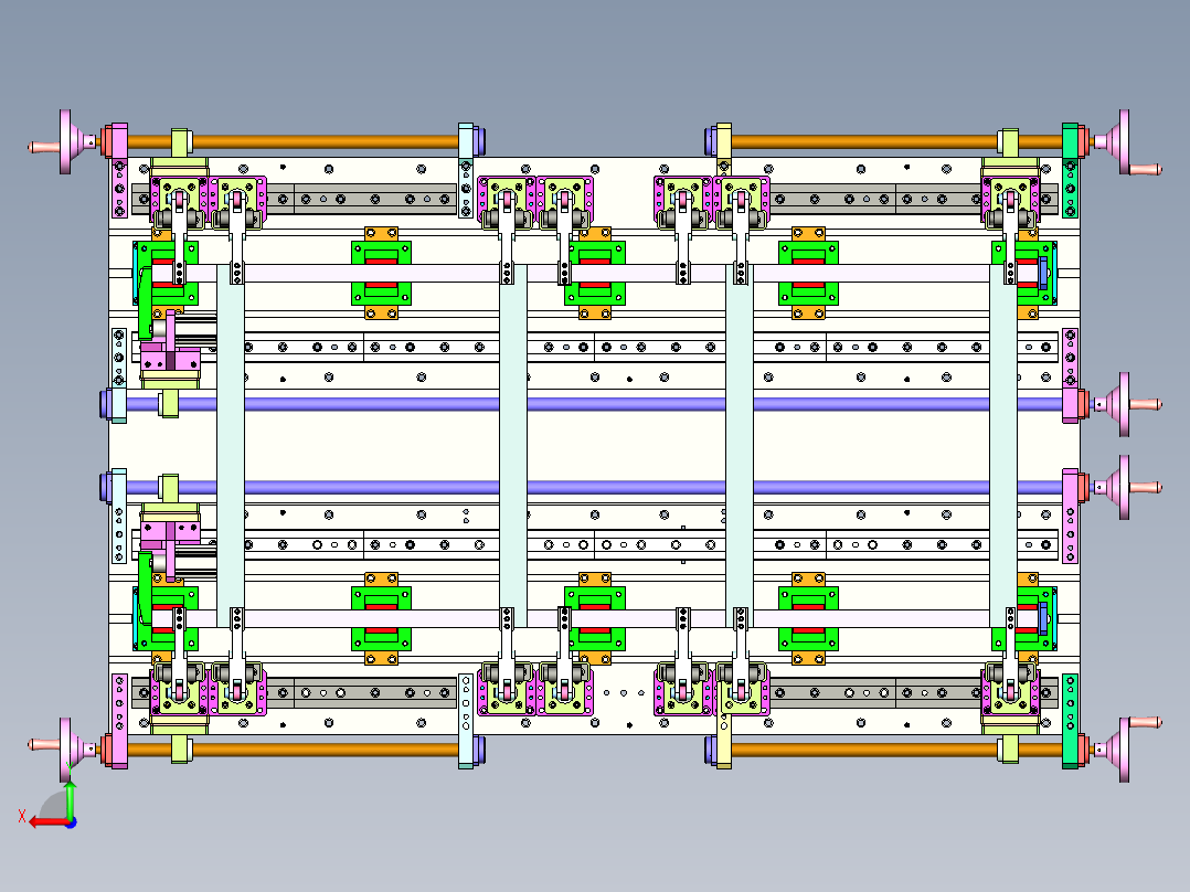 步梯柔性兼容夹具设计后视图
