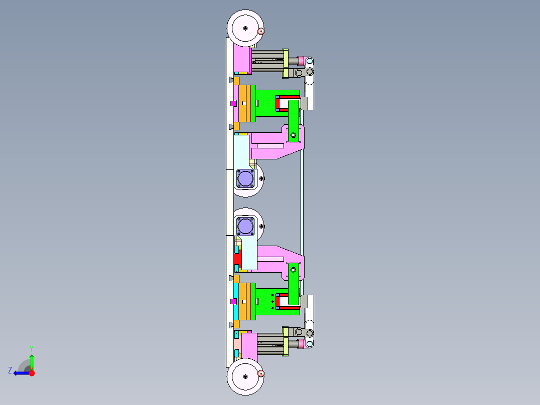 步梯柔性兼容夹具设计右视图