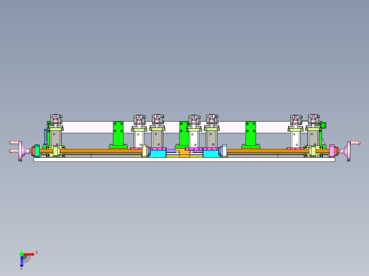 步梯柔性兼容夹具设计俯视缩略图