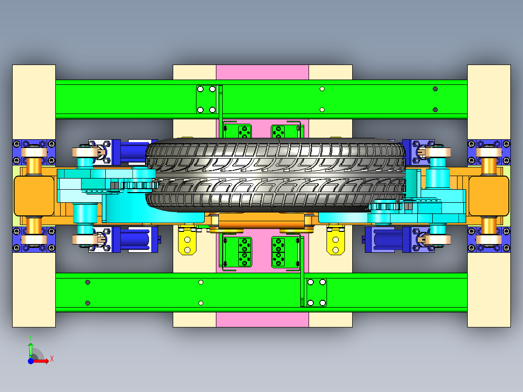 汽车轮胎抓手前视图