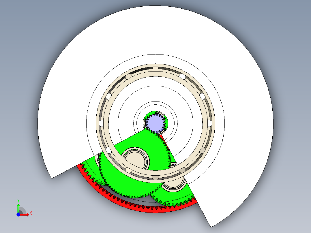 风电齿轮箱设计前视图