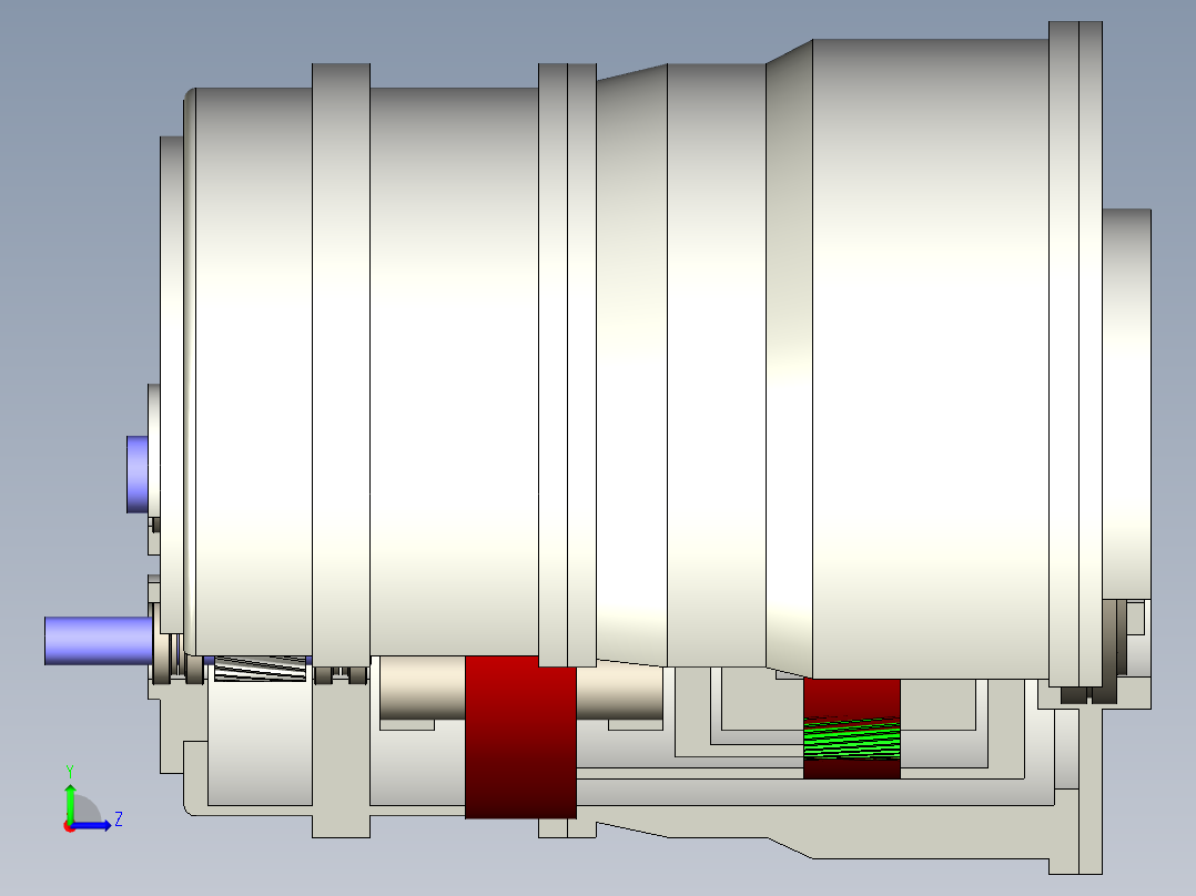 风电齿轮箱设计左视图