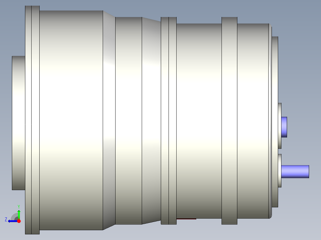 风电齿轮箱设计右视图