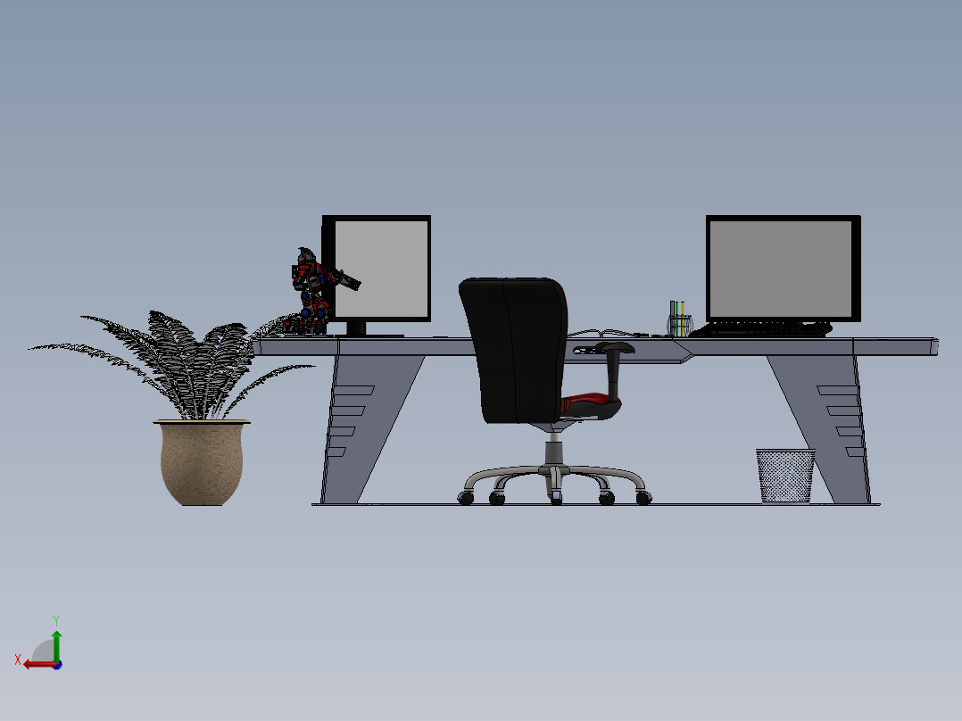 电脑桌(7)后视图