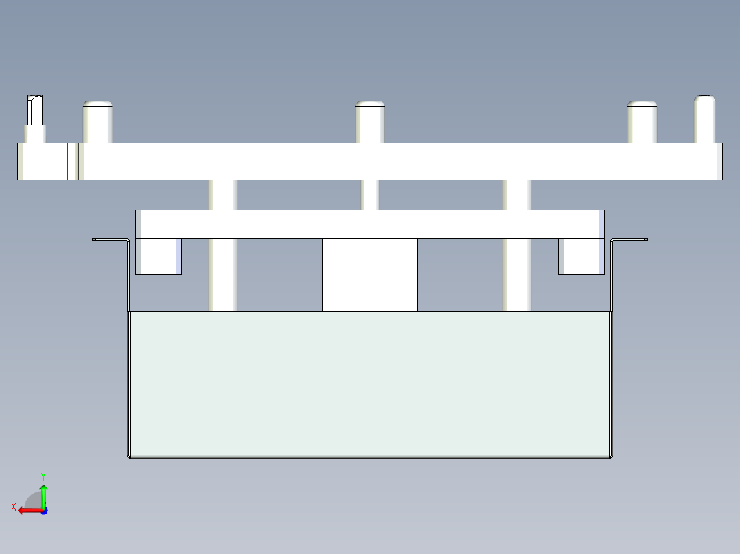 顶升定位B320L400后视图