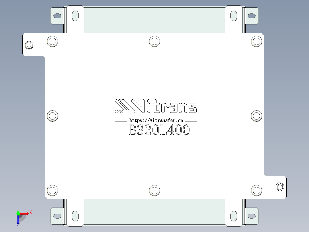 顶升定位B320L400俯视图