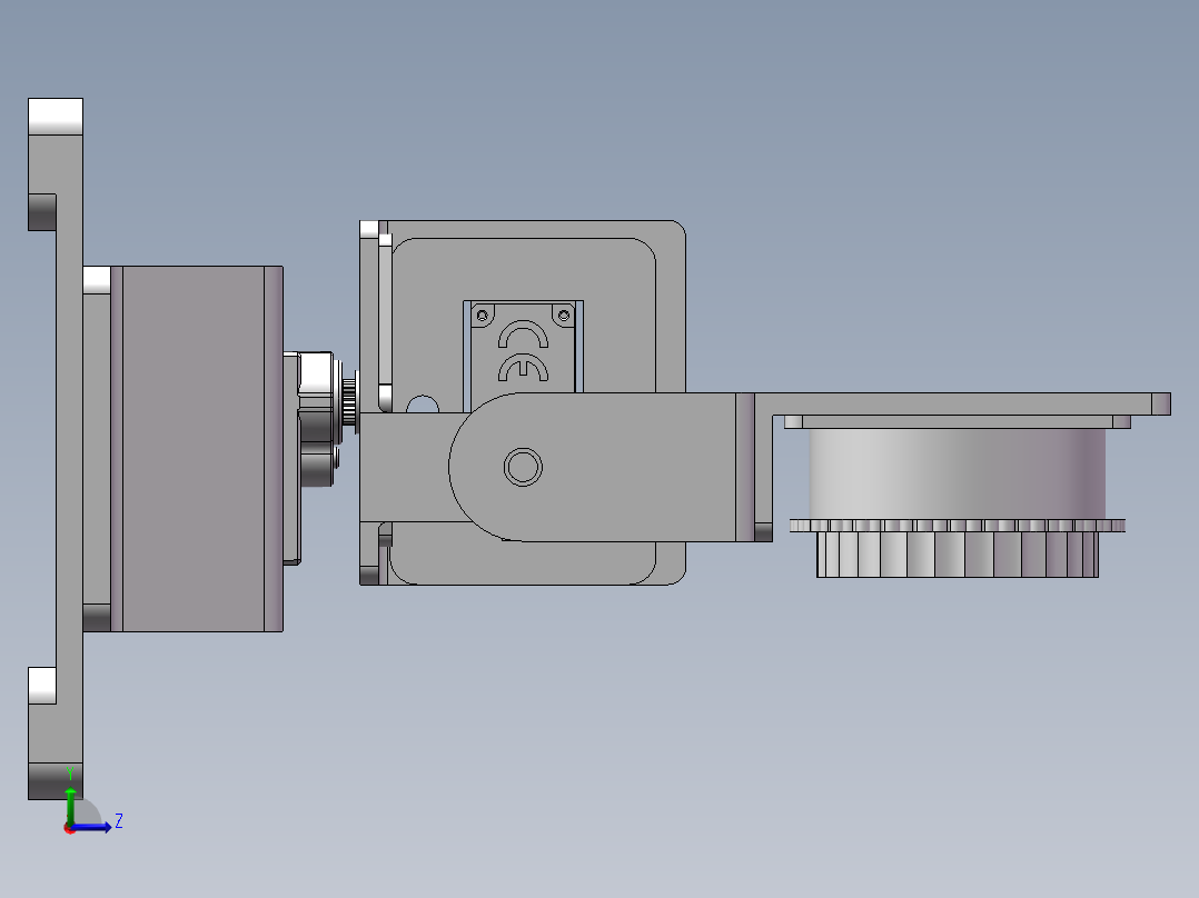 舵机云台左视图