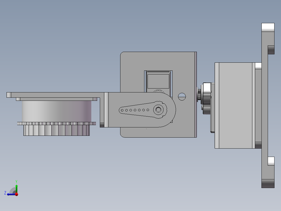 舵机云台右视图