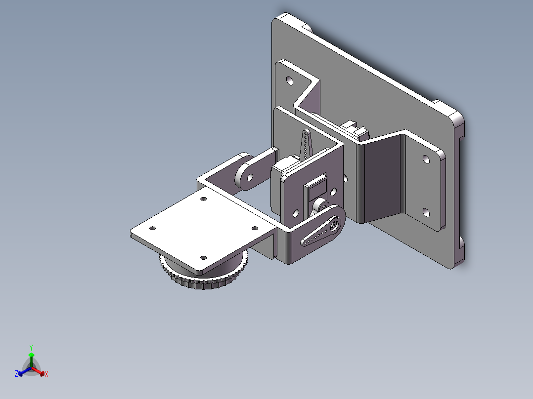 舵机云台正等轴测图