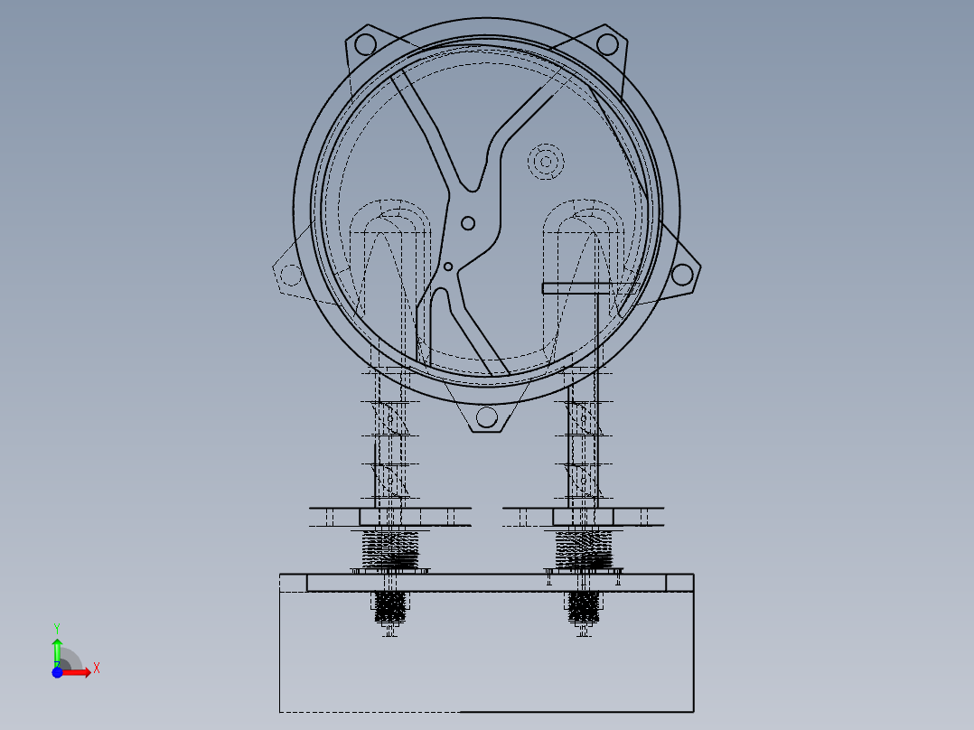 泵盖定位器前视图