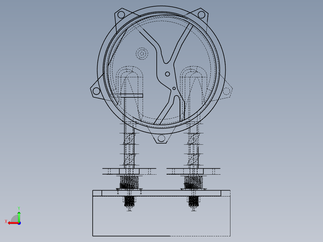 泵盖定位器后视图