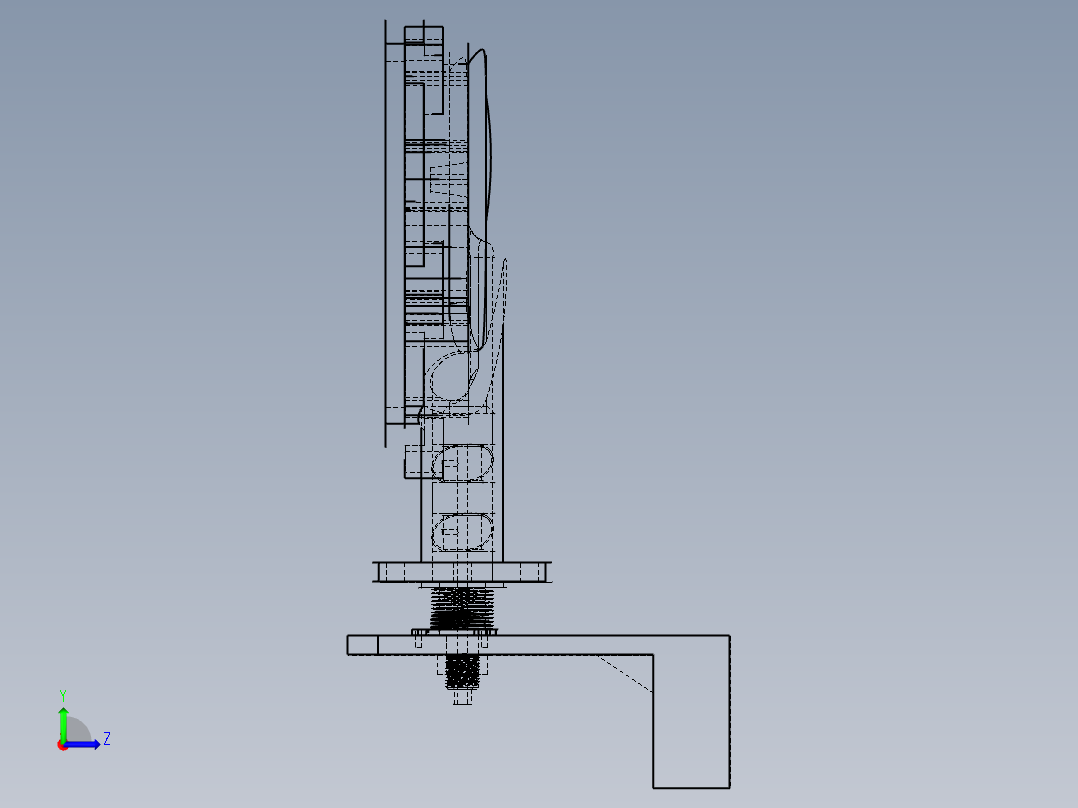 泵盖定位器左视图