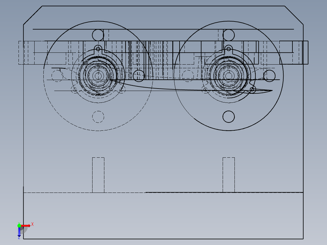 泵盖定位器俯视图