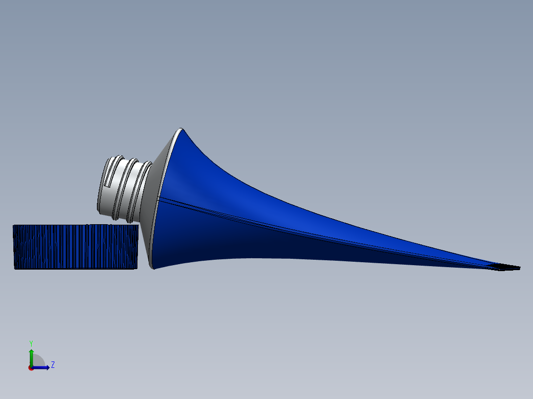 机油管 3D模型SolidWorks三维设计图左视图
