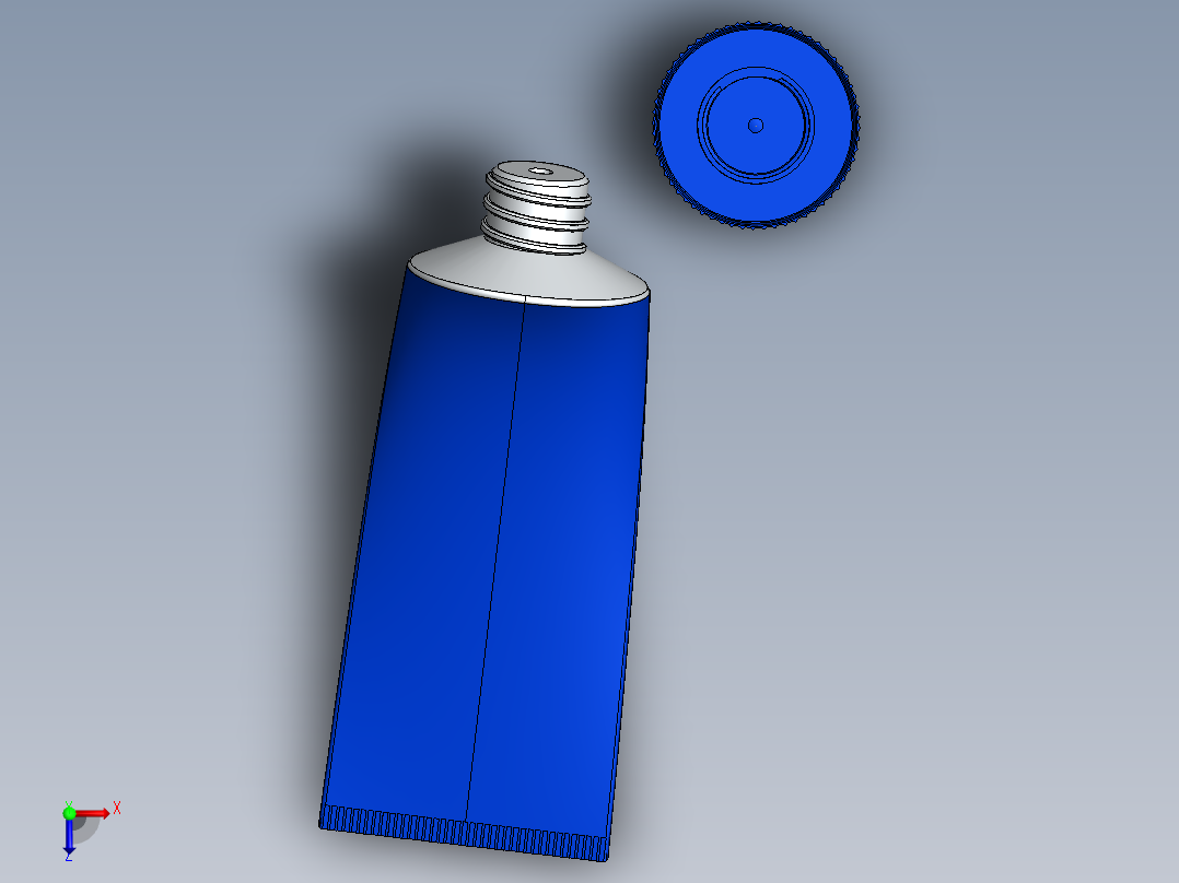 机油管 3D模型SolidWorks三维设计图俯视图