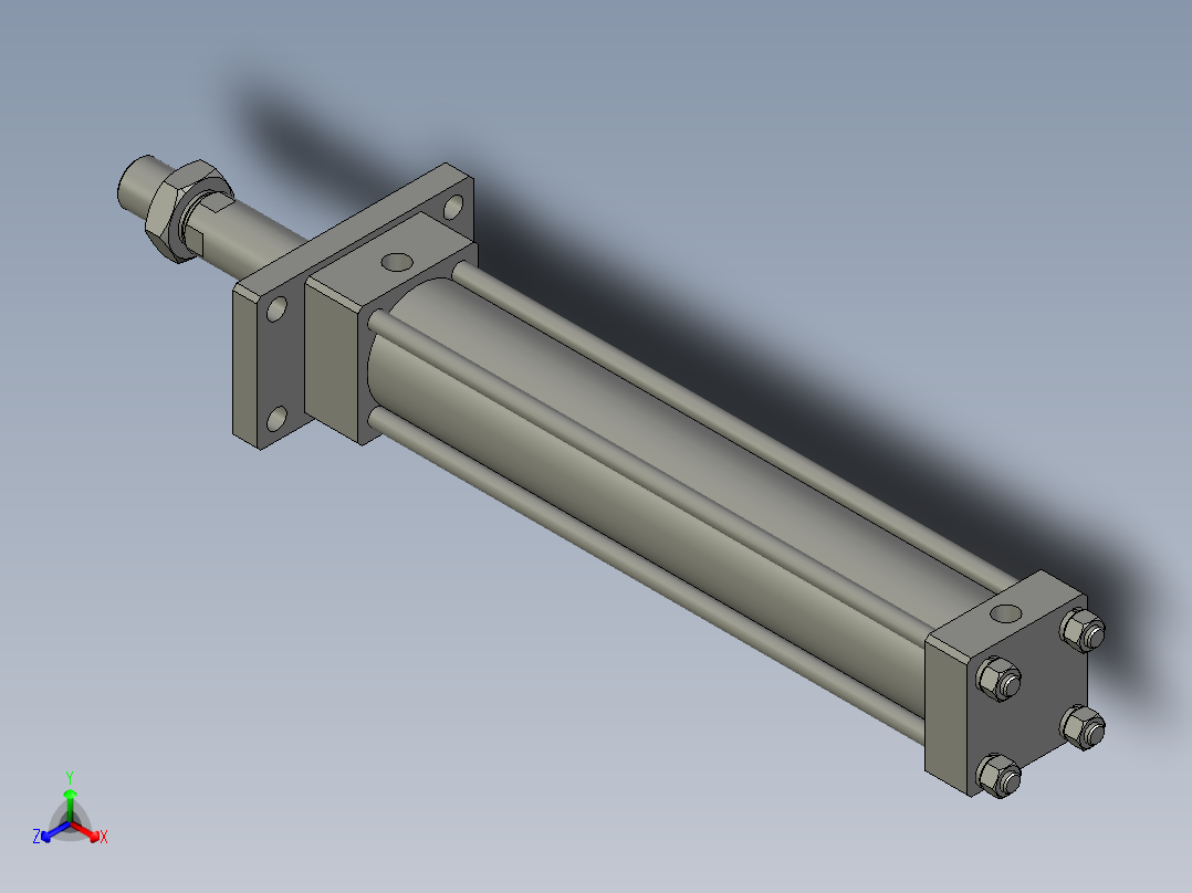 YZ266-000100022油缸HOBRD-6335350+FA型组件主视图