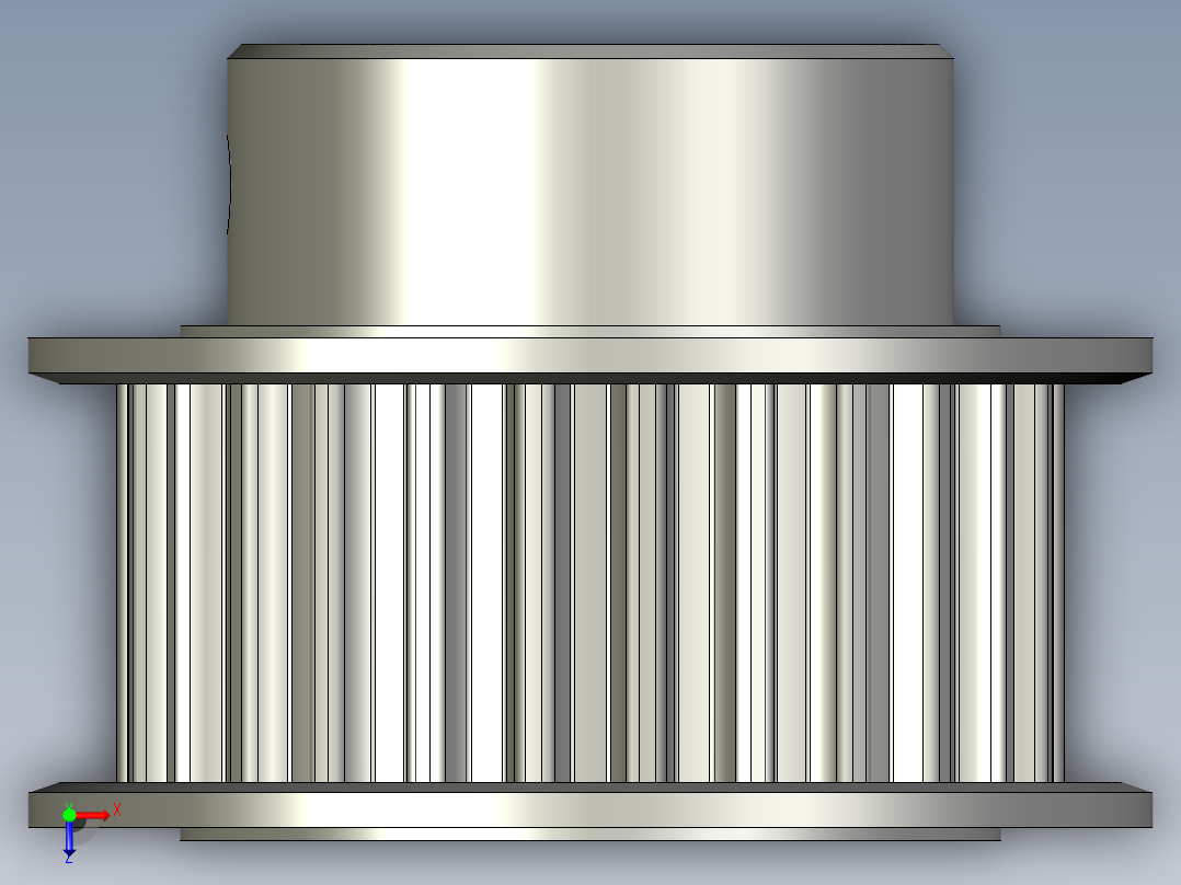 同步轮S5M26齿8孔俯视图