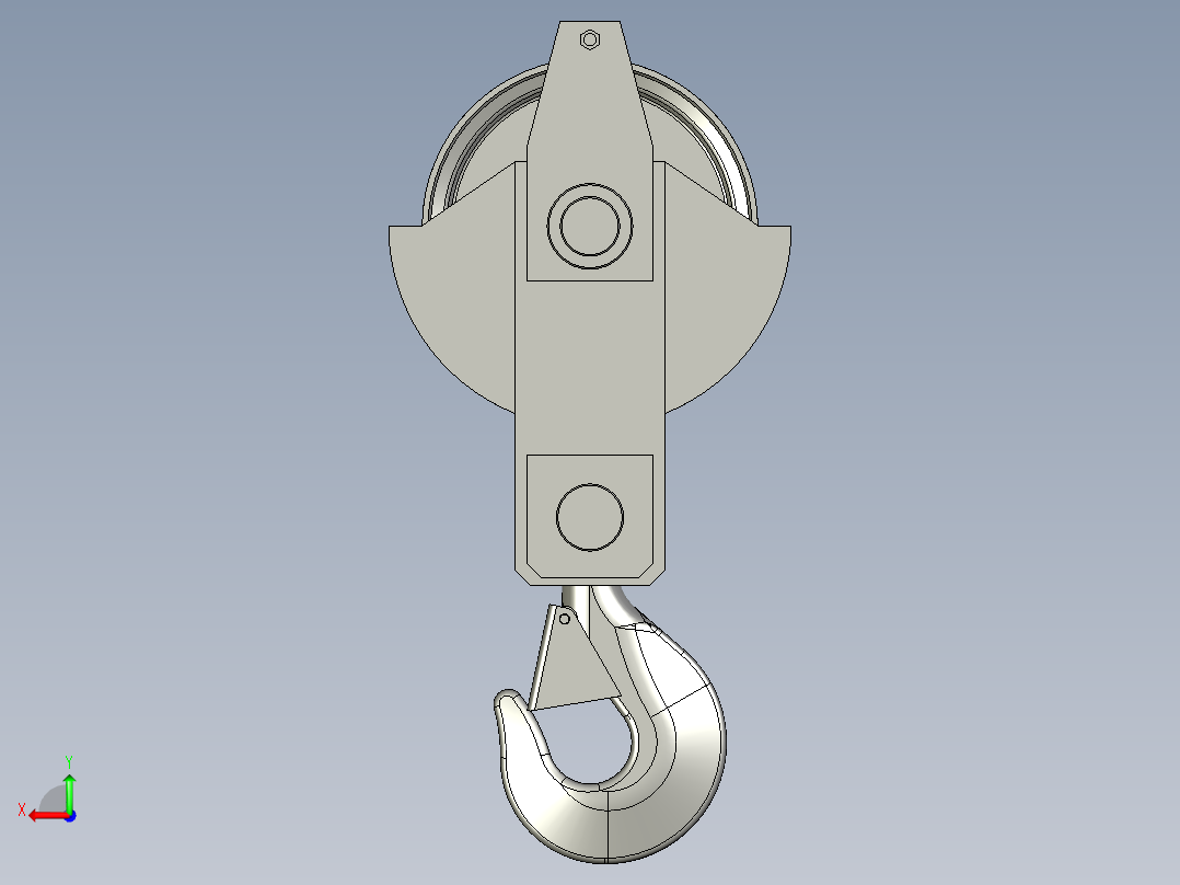 G883-10吨叼钩组装配后视图