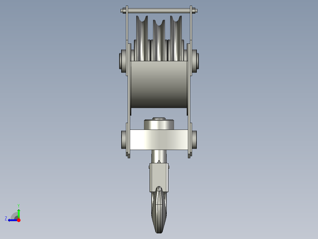 G883-10吨叼钩组装配右视图
