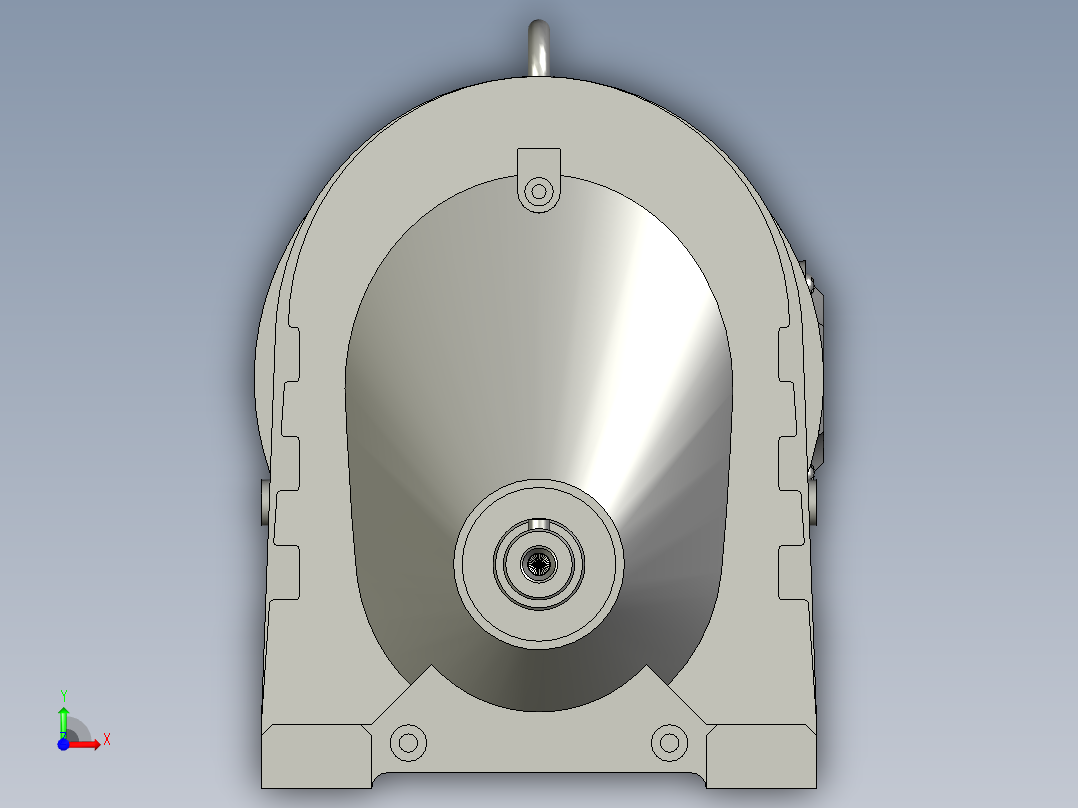 RX57底脚轴伸式安装斜齿轮减速机RX57-Y025-4P-71-M1-0前视图