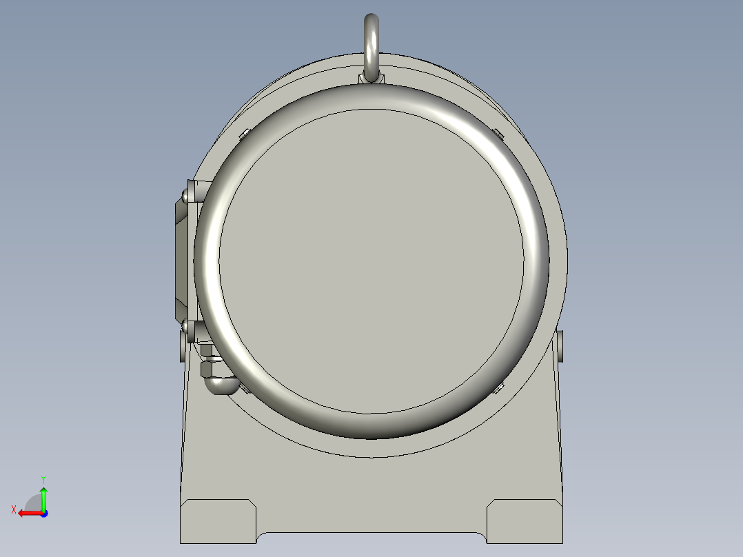 RX57底脚轴伸式安装斜齿轮减速机RX57-Y025-4P-71-M1-0后视图