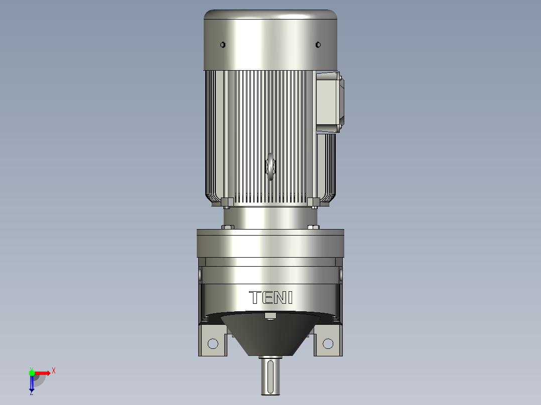 RX57底脚轴伸式安装斜齿轮减速机RX57-Y025-4P-71-M1-0俯视图