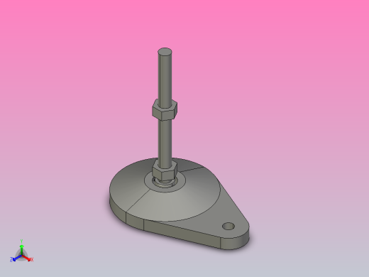 DDGS80-M10-L100-C2万向关节调整脚蹄正等轴测缩略图