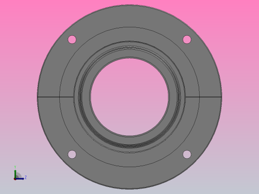 PGFD法兰式轴向固定剖分式轴承_PGFD-300左视缩略图