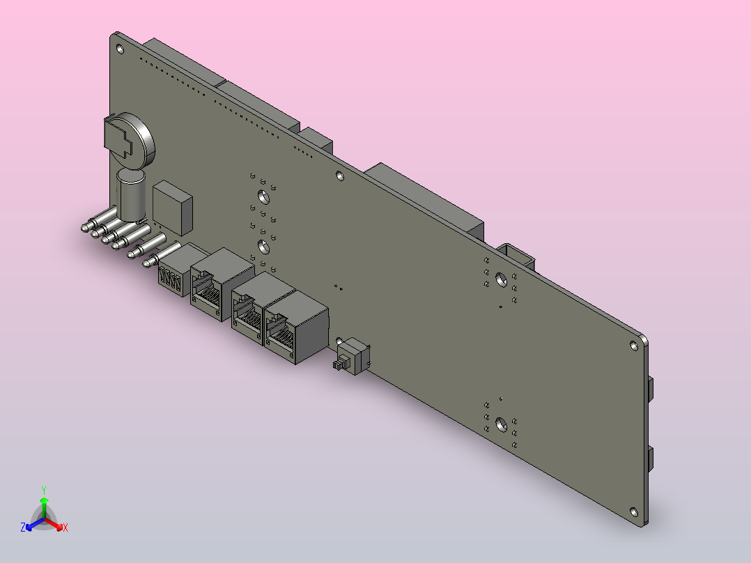 48V锂电池保护板主视图
