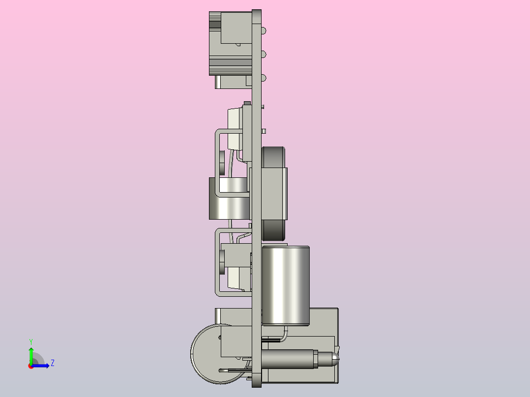 48V锂电池保护板左视图
