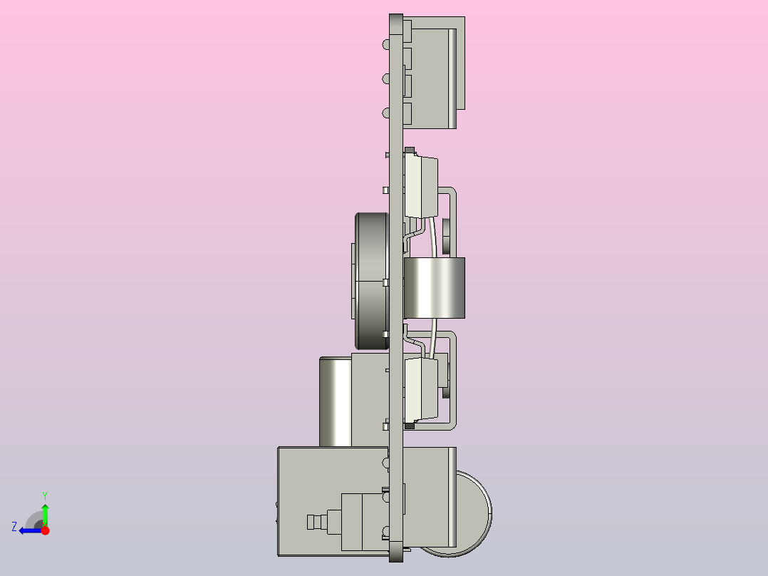 48V锂电池保护板右视图