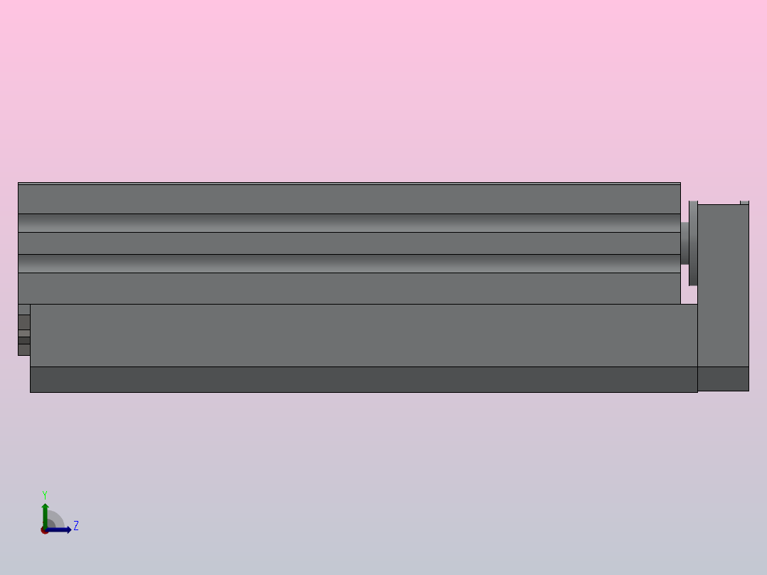 气动滑台HMXS25系列[HMXS25-100AS]左视图