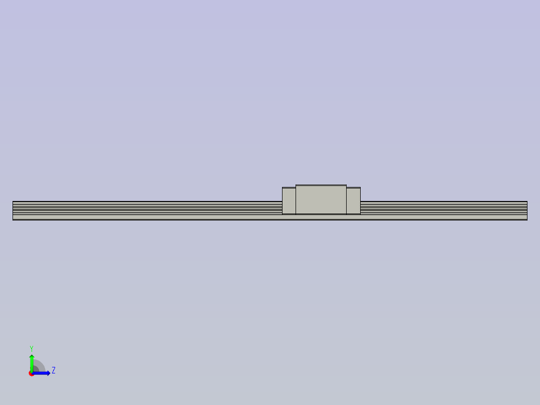 直线导轨HGH15CAR400Z0C(端距20mm)左视图