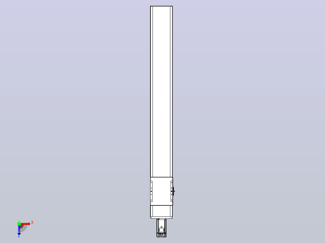 滚珠丝杠直线轴带导轨全封闭TPA-HCR-140D-2010C-L1050-M-C-P40-N3俯视图