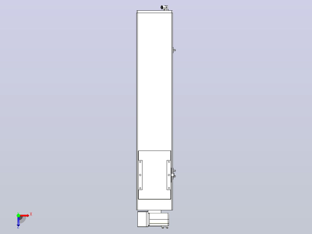 MCB17无尘皮带滑台[MCB17-L40-600-LU-P40-C3]俯视图