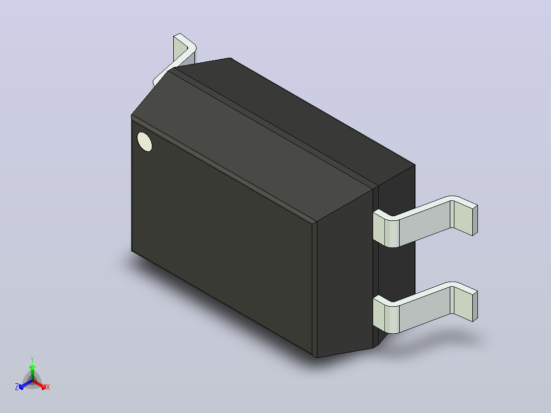 106x SOIC 封装（小外形集成电路）SOIC254P1016X350-4N正等轴测图