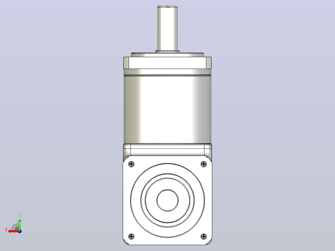 精密行星减速器60ZDF二级外形图T1 200W M4后视图