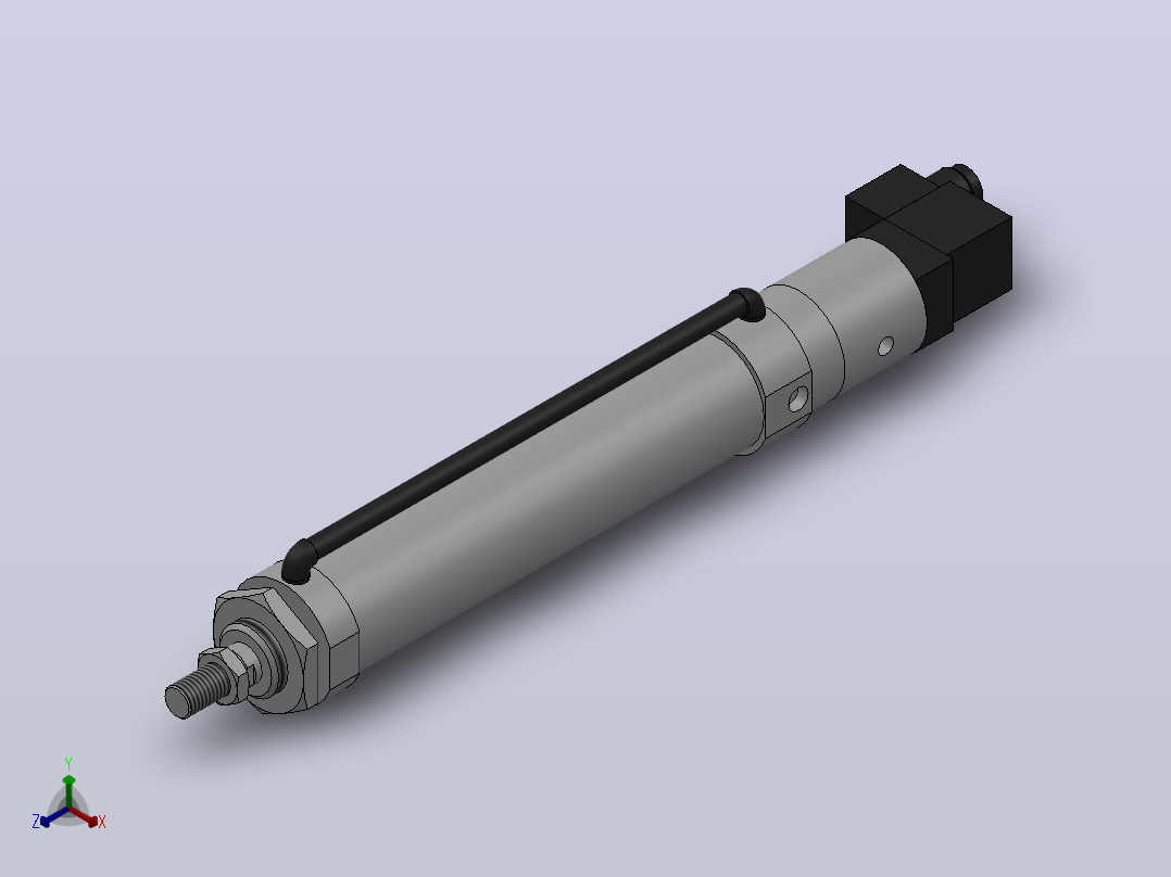 10Y-2V系列无给油润滑气缸(带阀型)[10Y-2VSD50N200A8-SD]主视图