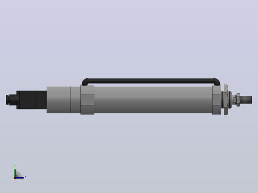 10Y-2V系列无给油润滑气缸(带阀型)[10Y-2VSD50N200A8-SD]左视缩略图