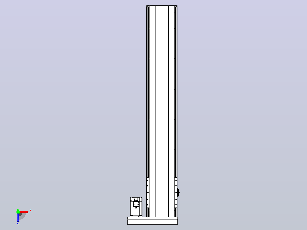 日规模组半封闭丝杆TPA-HNR-202D-2510C-L1050-ML-Y-P75-N3俯视图