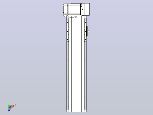 皮带直线轴半封闭可选导轨TPA-HNB-105D-90-L300-LU-Y-P20-N3俯视缩略图