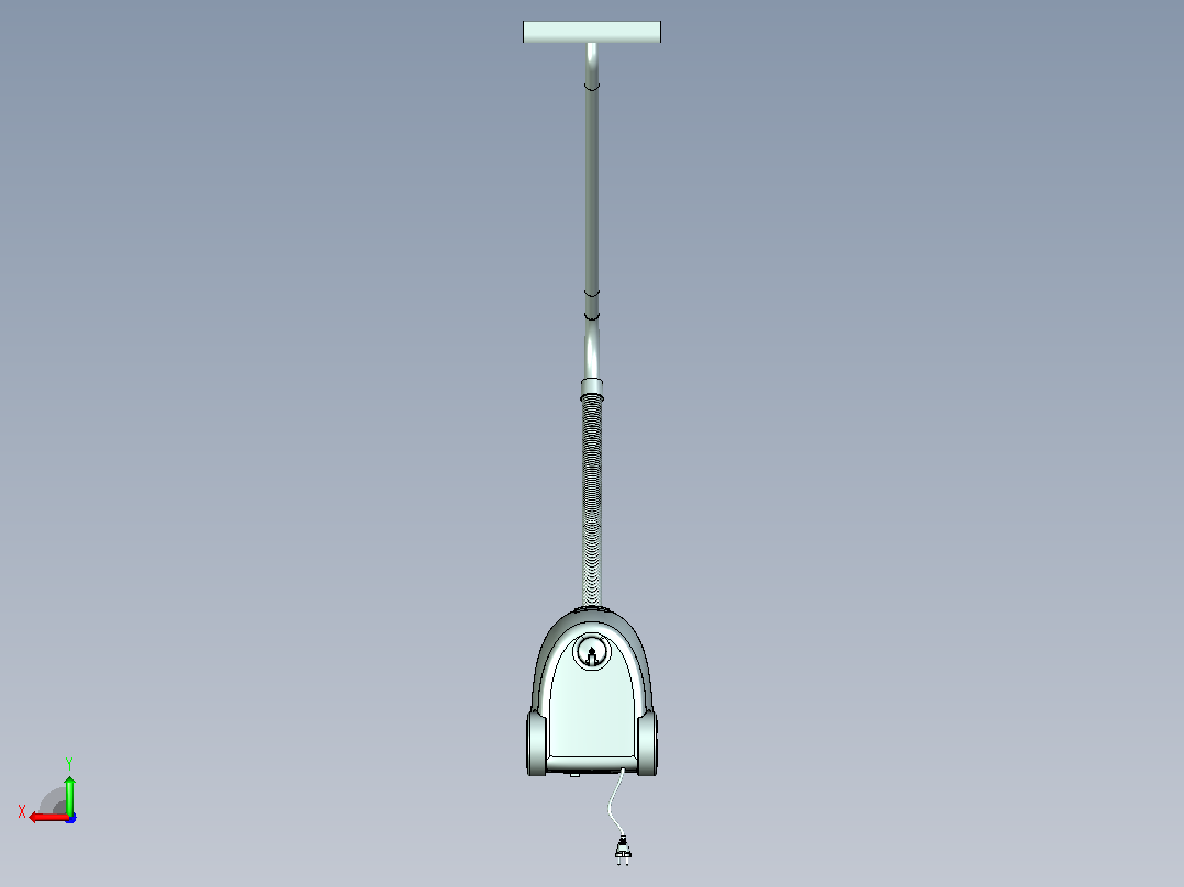 吸尘器模型后视图