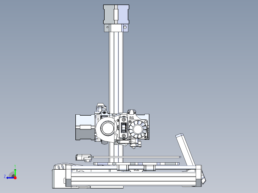PRUSA MINI 3D打印机组装步骤文件右视图