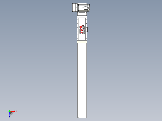 伺服电机集成皮带传动直线执行器TPA-OCB-100-192-L650-RU-P75-N3俯视缩略图