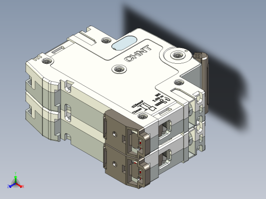 NB8-63H_2P小型断路器三维模型202306
