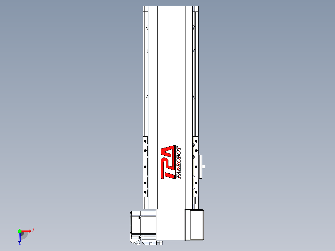 皮带直线轴半封闭可选导轨TPA-HNB-120D-110-L200-RP-C-P40-N3俯视图