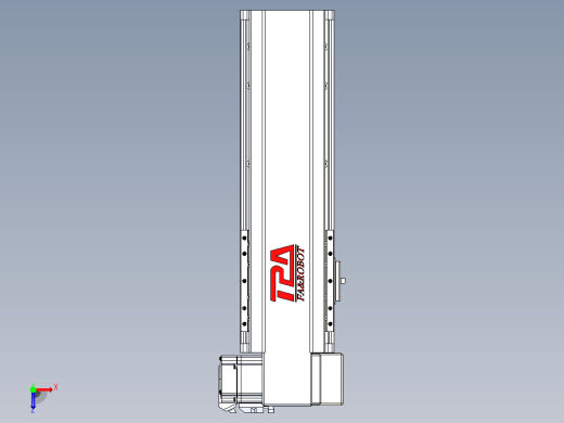 皮带直线轴半封闭可选导轨TPA-HNB-120D-110-L200-RP-C-P40-N3俯视缩略图