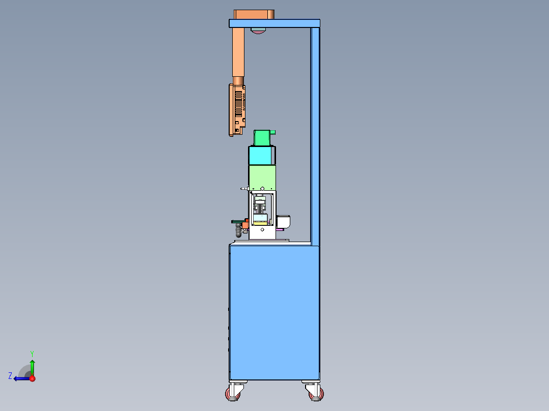 A35端末LIP裁切工装sw18可编辑+bom单右视图