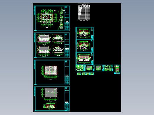 H175道教五开间木结构单檐歇山顶真武大帝殿CAD施工图纸结构详图