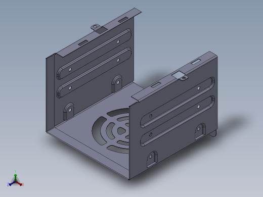 硬盘支架正等轴测缩略图